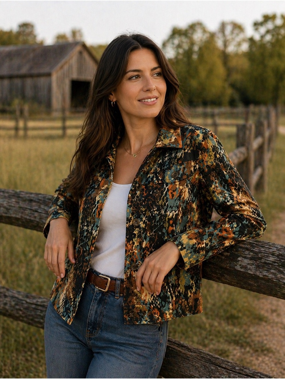Christopher & Banks abstract boho jacket